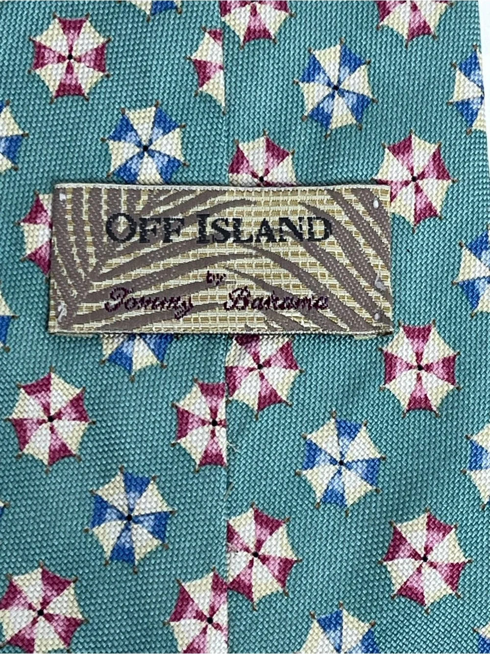 Lot of 2 Tommy Bahama 100% Silk Off Island Tropical Themed Ties; Wedding, Cruise